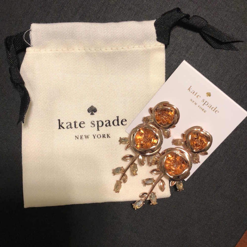 NWT Kate Spade Garden Garland Rose Earring